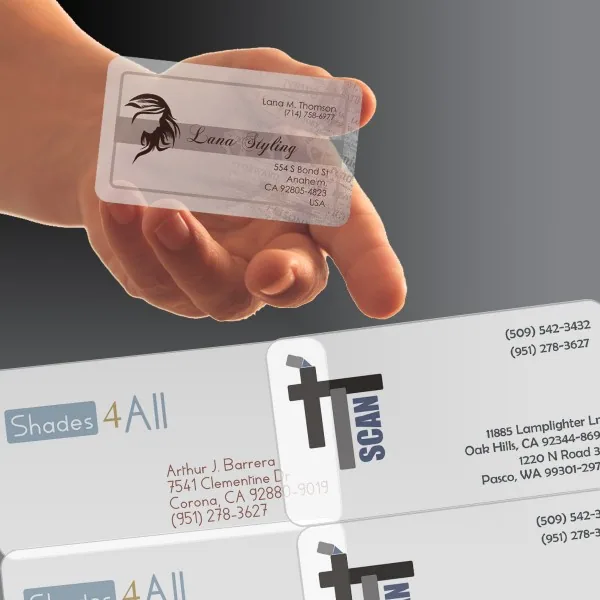 Plastic business cards
