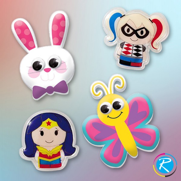 Custom puffy stickers with a raised, dimensional foam finish